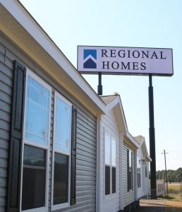 Regional Homes home center sign
