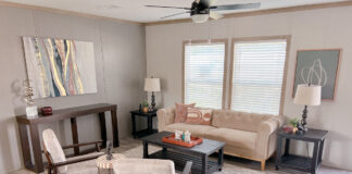 What Are We In For? manufactured housing interior design trends styling suzanne felber the lifestylist lisa stewart photography modern furniture warm colors open leg minimalist