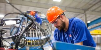 Labor Numbers Come in Slightly Higher Than Anticipated worker man industrial manufacturing november jobs us bls 2023