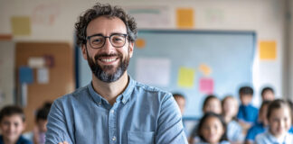 June Employment Surprises teacher classroom student in background labor report local state hiring teachers