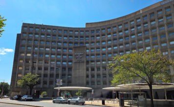 HUD Proposes Change in Use of Chassis on Upper Floors of Manufactured Homes hud headquarters building shot washington dc streetscape blue skies trees