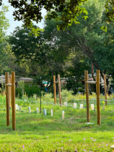 manufactured housing community gardening outdoor green space grape vines wine