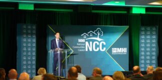 MHI’s NCC Fall Leadership Forum to Convene in Chicago manufactured housing institute ncc fall leadership forum chicago speaker at podium mark bowersox