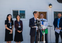San Jose, Calif., Partnership Creates First ADU to Condo Conversion adu accessory dwelling unit conversion condo condominium affordable housing fair housing mayor speaks at mic apex team