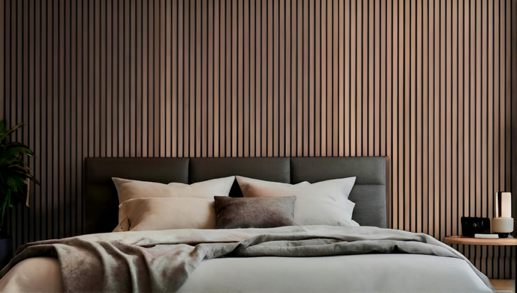 bedroom natural tones acoustic wall tile MSI