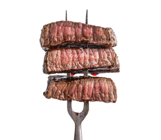 Sell the Sizzle manufactured housing industry marketing sizzle steak on a fork