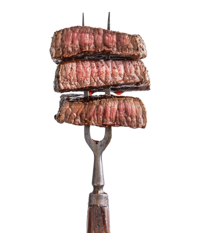 manufactured housing industry marketing sizzle steak on a fork